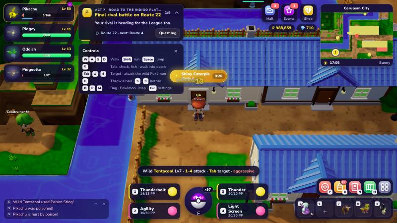 Cerulean City with the Shiny Hunt countdown